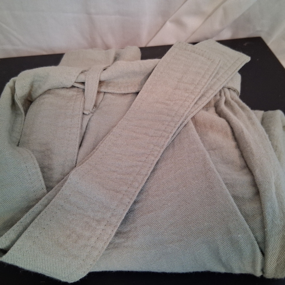 Sage Green Ankle Pants High Waist Wide Leg Womens Medium